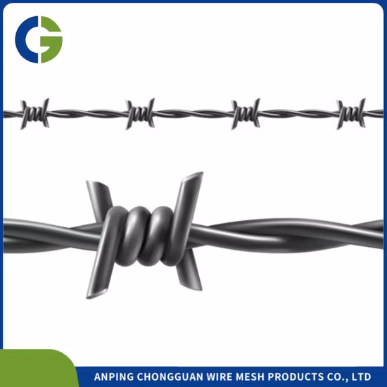 Customized Specification 25kg Hot-Dipped Galvanized Bwg16 - 1/2 4 Point Barbed Wire Per Roll PVC Coated Barbed Wire