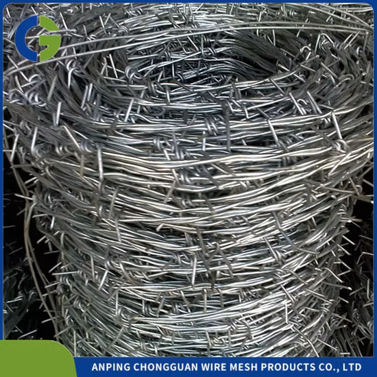 Customized Specification 25kg Hot-Dipped Galvanized Bwg16 - 1/2 4 Point Barbed Wire Per Roll PVC Coated Barbed Wire