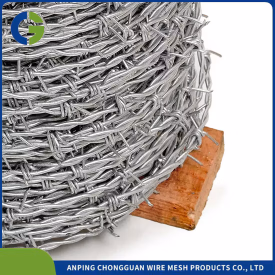 Customized Specification 25kg Hot-Dipped Galvanized Bwg16 - 1/2 4 Point Barbed Wire Per Roll PVC Coated Barbed Wire